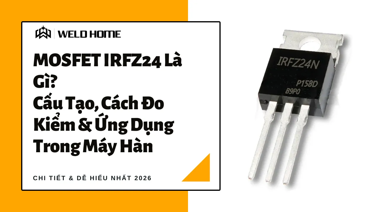 MOSFET IRFZ24 Là Gì Cấu Tạo, Cách Đo Kiểm & Ứng Dụng Trong Máy Hàn